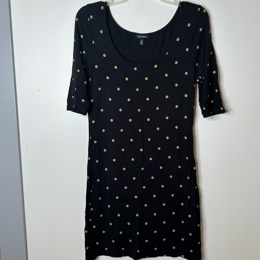 Le chateau black and gold polka dot dress - Picture 4 of 9